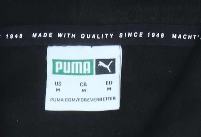 Mens UK Size M PUMA Black Pullover Hoodie