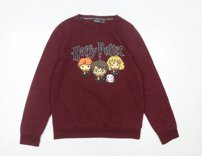 Womens UK Size S Harry Potter Red Pullover Sweatshirt