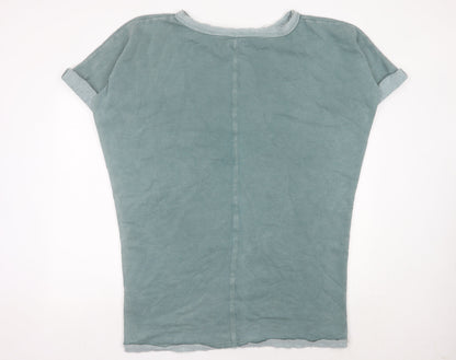 Silence + Noise Women’s Green T-Shirt Dress Size L Cotton Blend