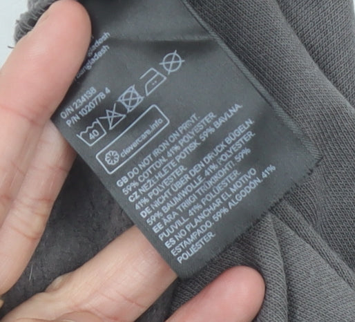 H&M Divided Women’s Grey Cropped Sweatshirt S Graffiti Print