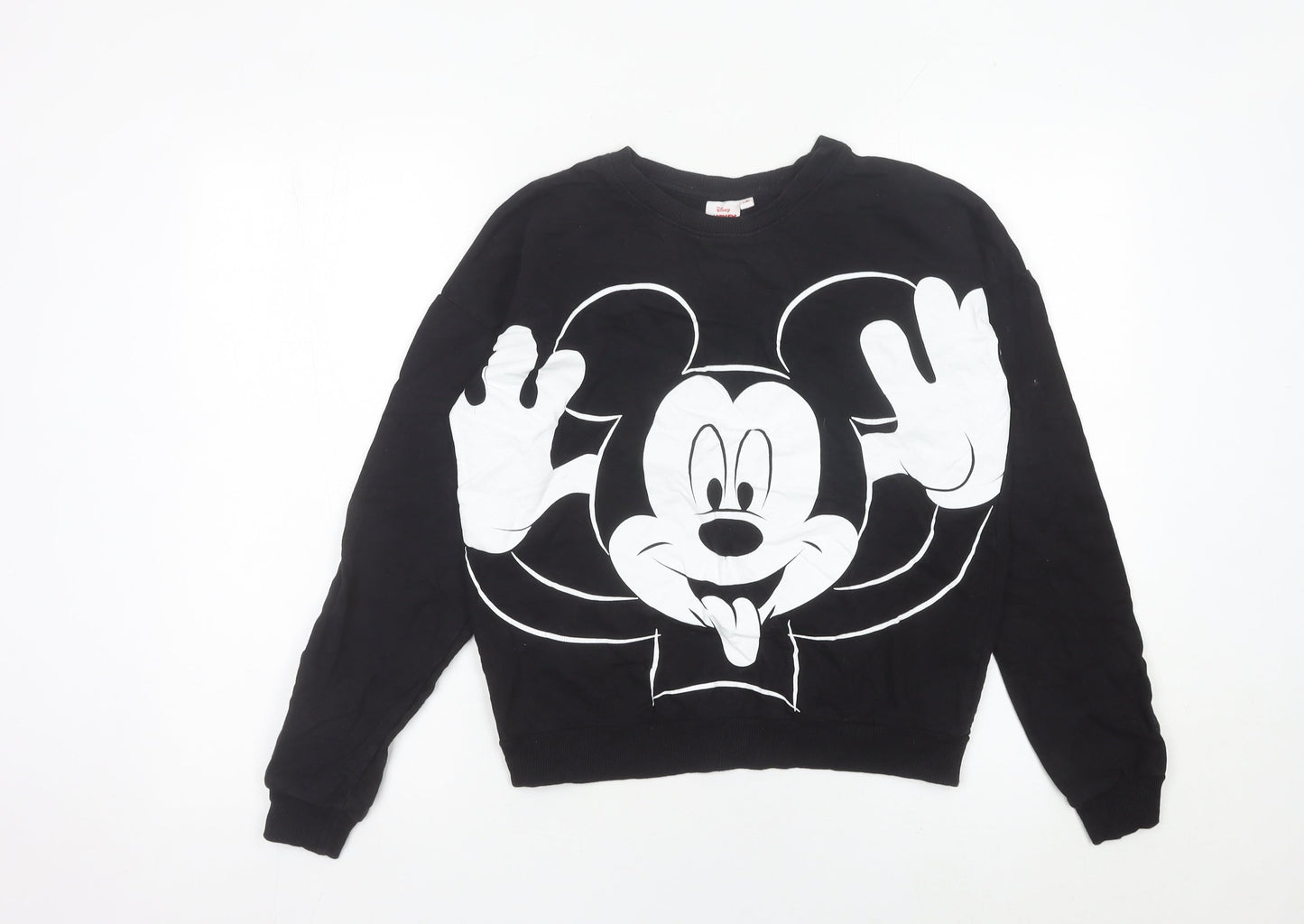 Womens UK Size 12 Disney Black Pullover Sweatshirt
