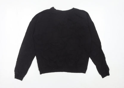 Womens UK Size 12 Disney Black Pullover Sweatshirt