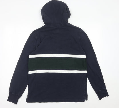 Abercrombie & Fitch Men’s Blue Pullover Hoodie Small Striped Cotton