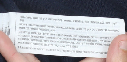 Abercrombie & Fitch Men’s Blue Pullover Hoodie Small Striped Cotton