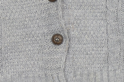 Womens UK Size 10 PRETTYLITTLETHING Grey Cardigan Jumper