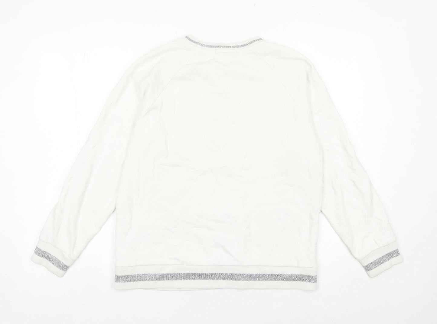 Karl Lagerfeld Women’s White Sweatshirt Medium Logo Detail