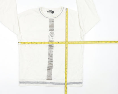 Karl Lagerfeld Women’s White Sweatshirt Medium Logo Detail