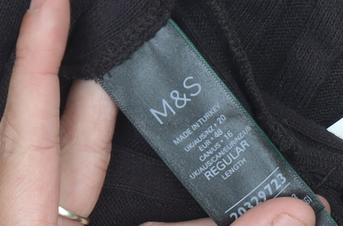 Marks and Spencer Women Black Size 20 Pencil Midi Skirt
