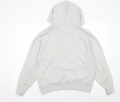 Tommy Jeans Men’s Grey Pullover Hoodie Small Logo Cotton