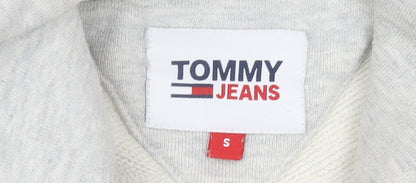 Tommy Jeans Men’s Grey Pullover Hoodie Small Logo Cotton