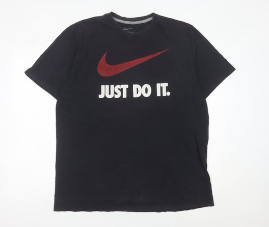 Nike Men's Black XL Just Do It Logo Sports Graphic T-Shirt