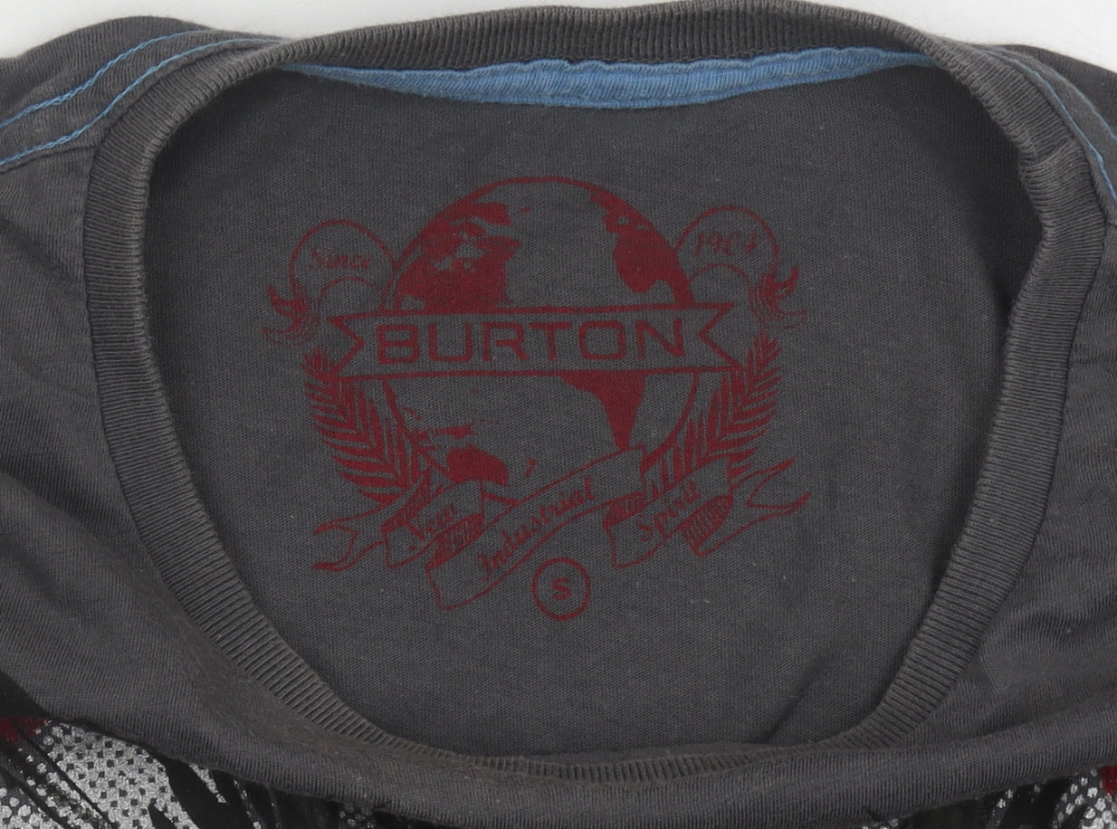 Mens UK Size S Burton Grey  T-Shirt