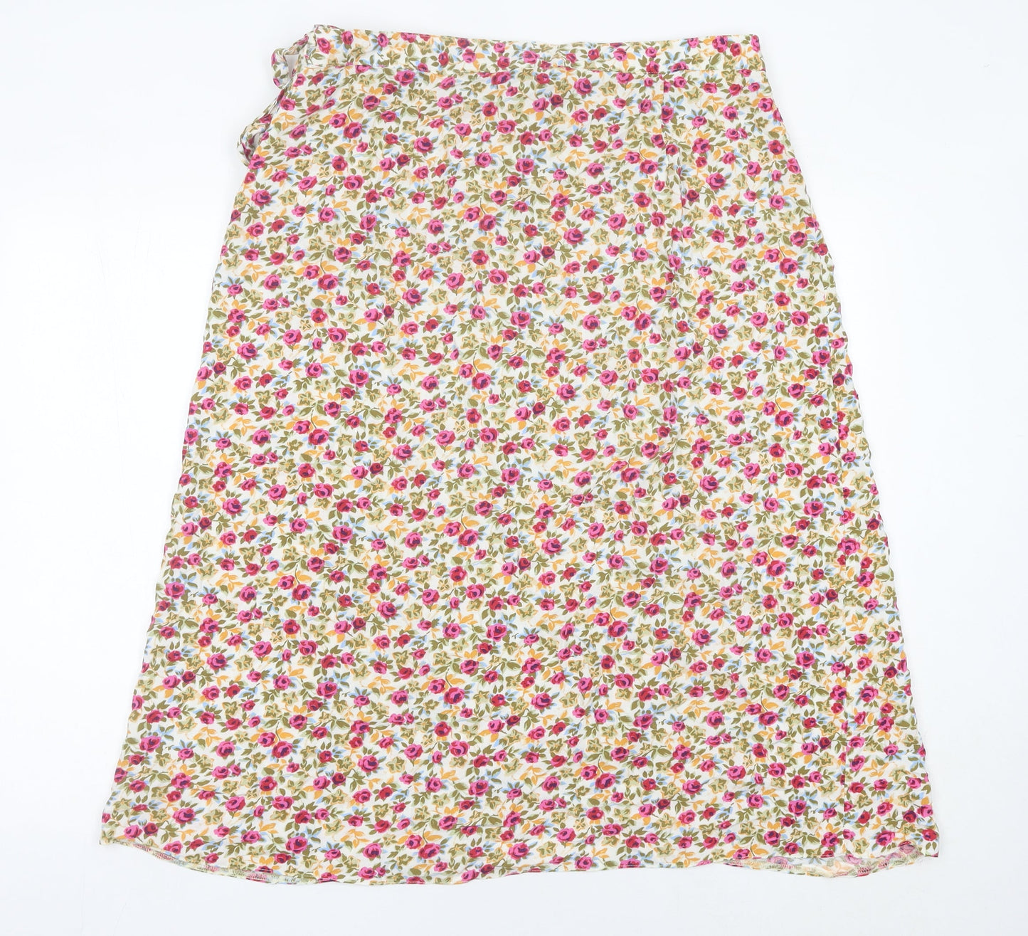 New Look Women’s Multicoloured Floral Wrap Midi Skirt Size 16