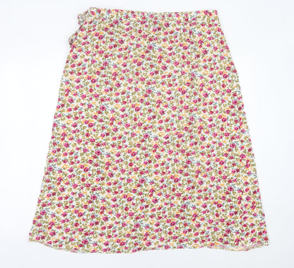 New Look Women’s Multicoloured Floral Wrap Midi Skirt Size 16