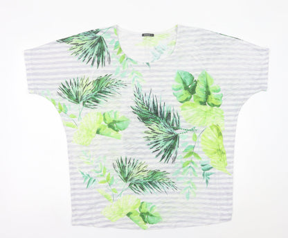 Womens UK Size 14 Roman Multicoloured Basic T-Shirt