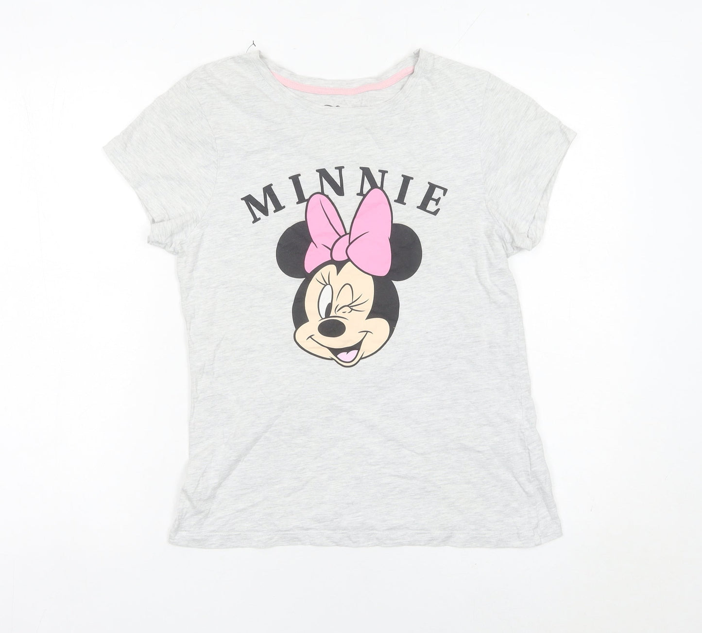 Womens UK Size 2XS Disney Grey Basic T-Shirt