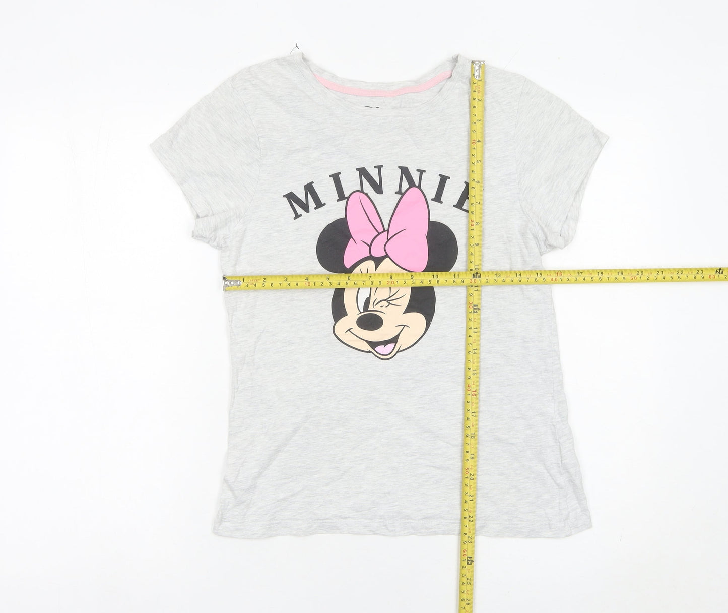 Womens UK Size 2XS Disney Grey Basic T-Shirt
