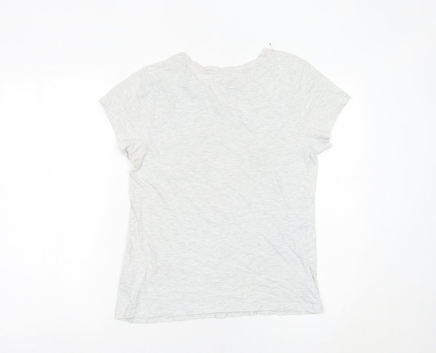 Womens UK Size 2XS Disney Grey Basic T-Shirt