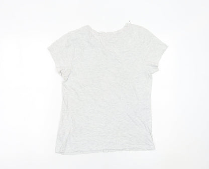 Womens UK Size 2XS Disney Grey Basic T-Shirt
