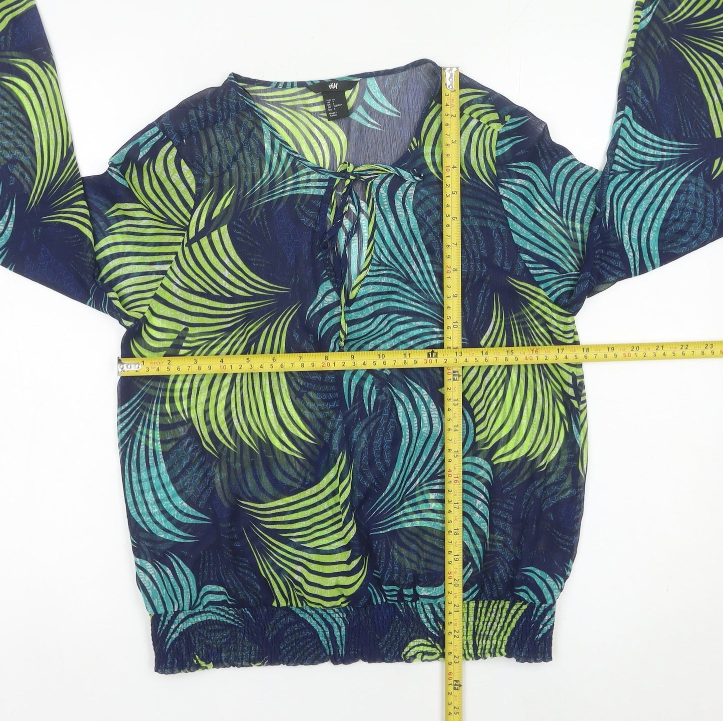 Womens UK Size 8 H&M Multicoloured Tunic Blouse