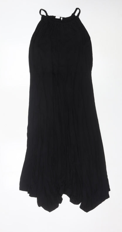 GAP Women’s Black Maxi Dress XL Sleeveless Scoop Neck Summer