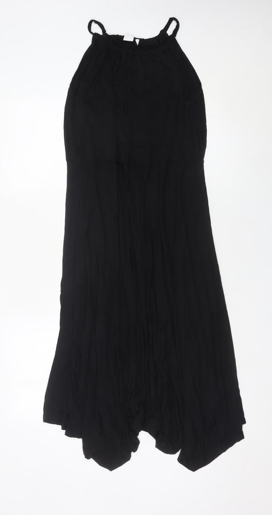GAP Women’s Black Maxi Dress XL Sleeveless Scoop Neck Summer