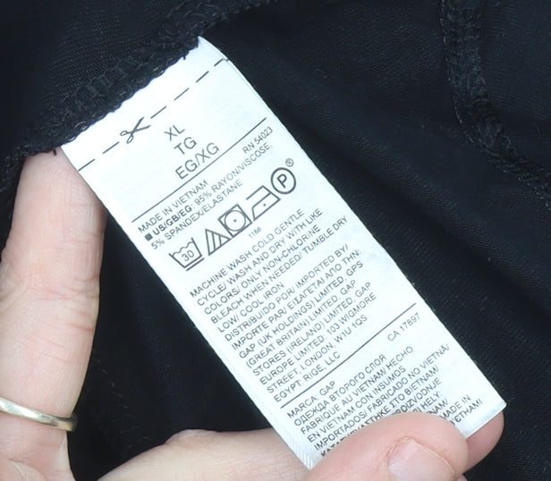 GAP Women’s Black Maxi Dress XL Sleeveless Scoop Neck Summer