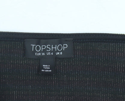 Topshop Women’s Multicoloured Striped Sleeveless Playsuit UK 8