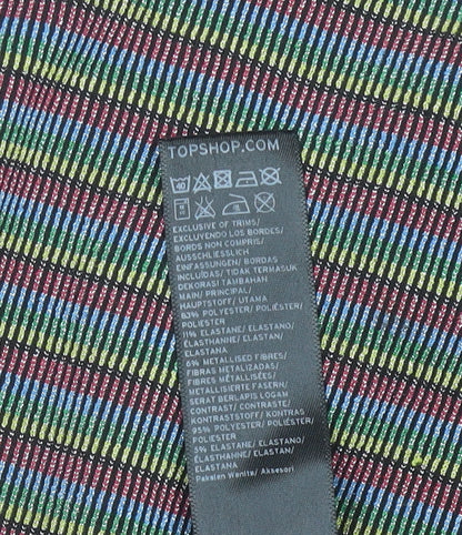 Topshop Women’s Multicoloured Striped Sleeveless Playsuit UK 8