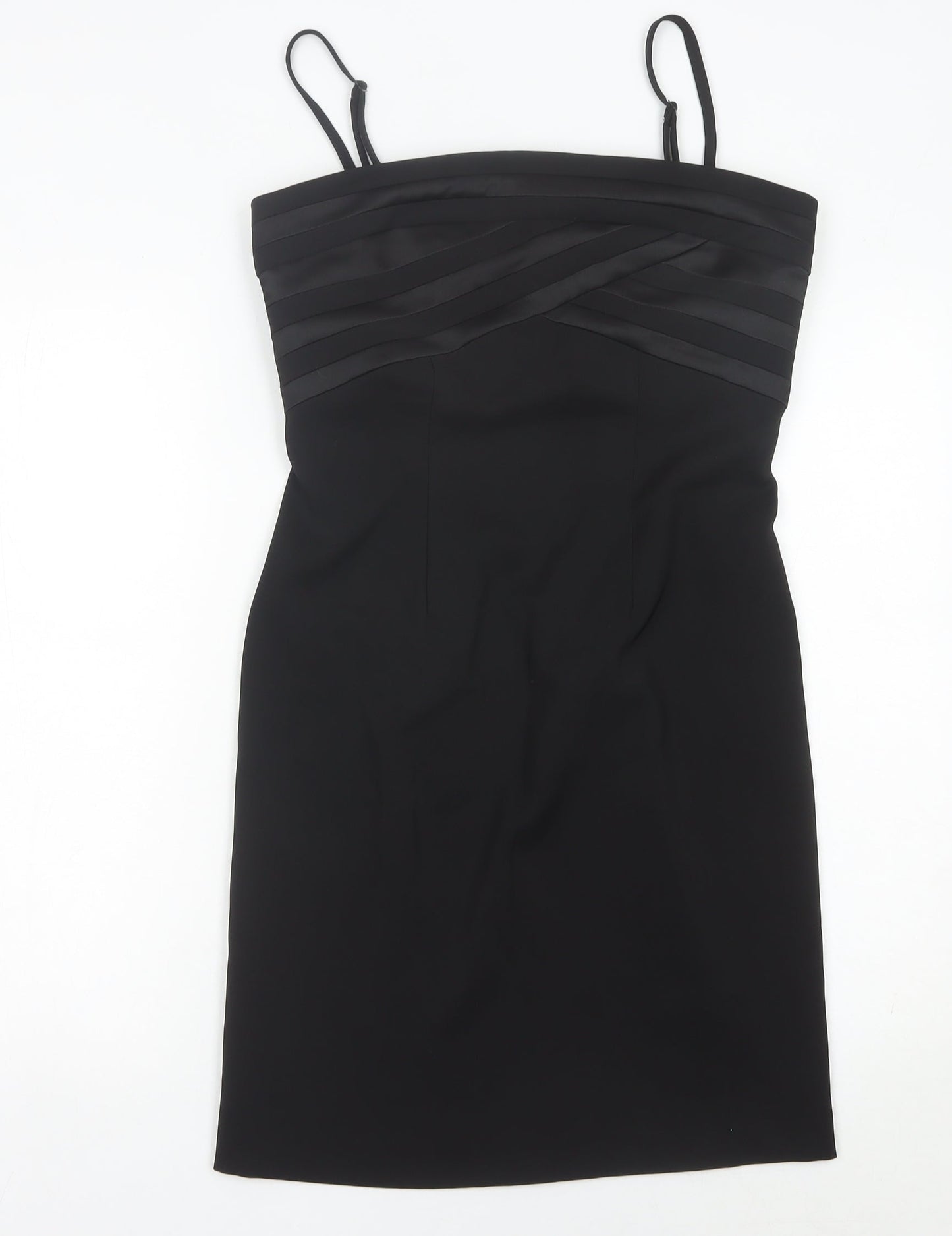 E-vie Womens Black Size 10 Sheath Cocktail Party Dress
