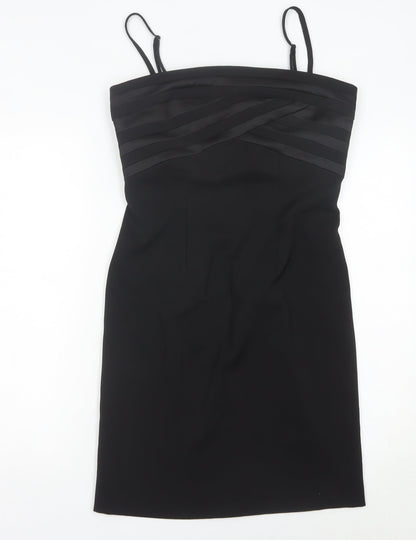 E-vie Womens Black Size 10 Sheath Cocktail Party Dress