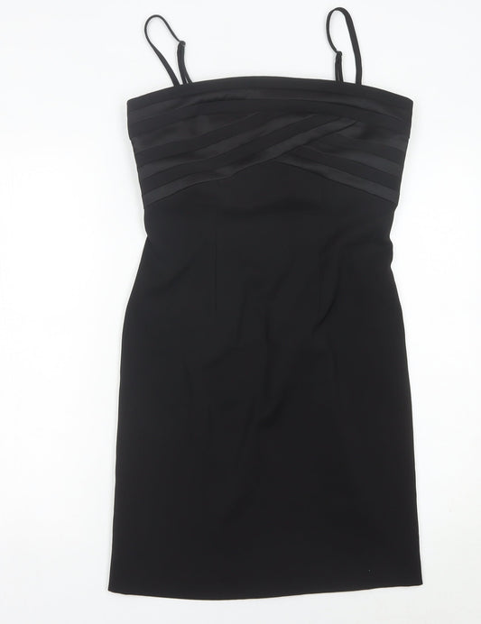 E-vie Womens Black Size 10 Sheath Cocktail Party Dress