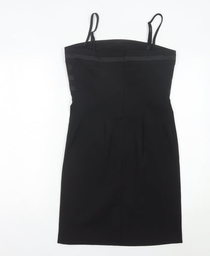 E-vie Womens Black Size 10 Sheath Cocktail Party Dress