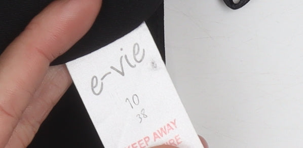 E-vie Womens Black Size 10 Sheath Cocktail Party Dress