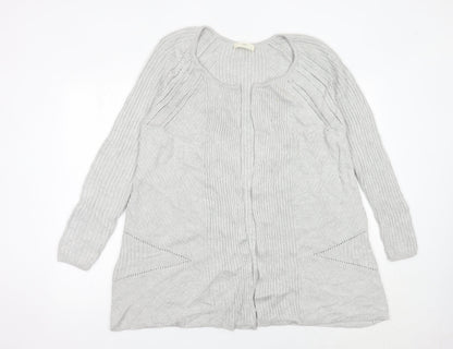 Womens UK Size M Marks and Spencer Grey Cardigan Jumper