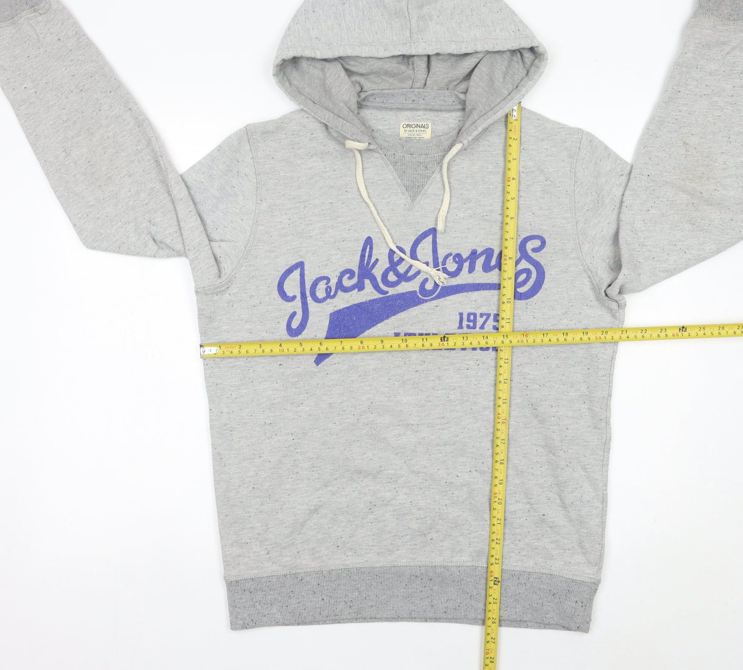 Mens UK Size M JACK & JONES Grey Pullover Hoodie