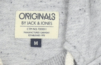 Mens UK Size M JACK & JONES Grey Pullover Hoodie