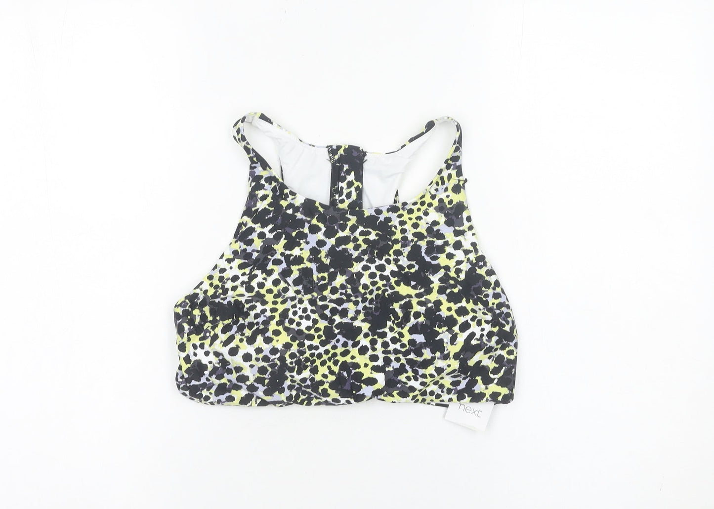Next Womens Multicoloured Sports Bra UK 16 Racerback Zip Front