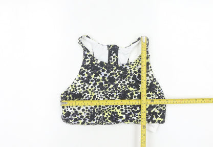 Next Womens Multicoloured Sports Bra UK 16 Racerback Zip Front