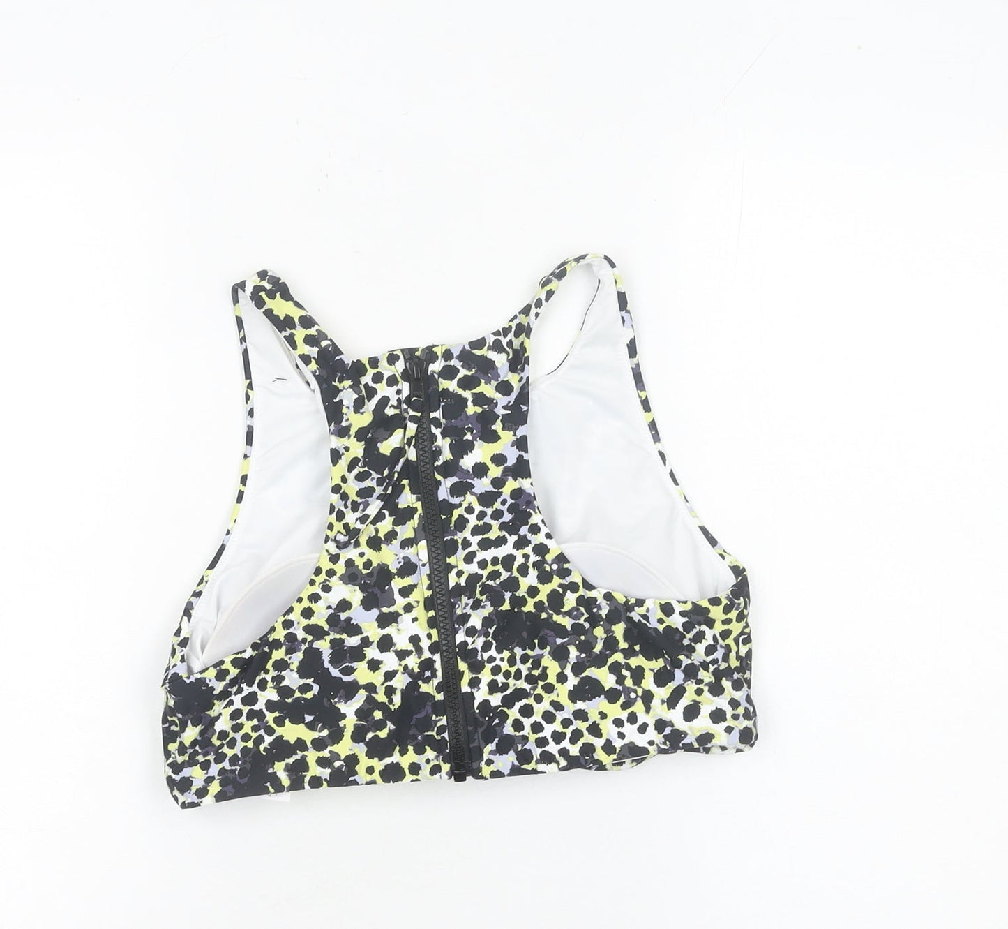 Next Womens Multicoloured Sports Bra UK 16 Racerback Zip Front