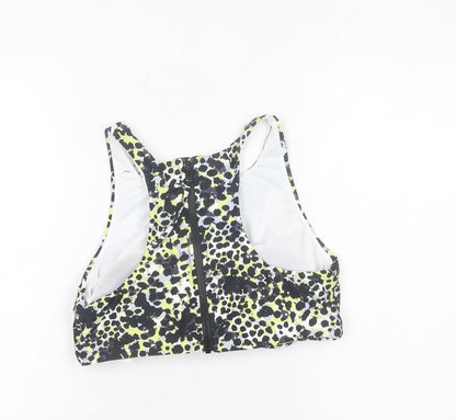 Next Womens Multicoloured Sports Bra UK 16 Racerback Zip Front