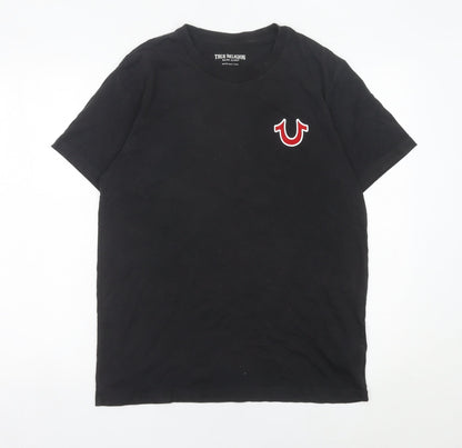 True Religion Men’s Black Medium Graphic Logo Music T-Shirt