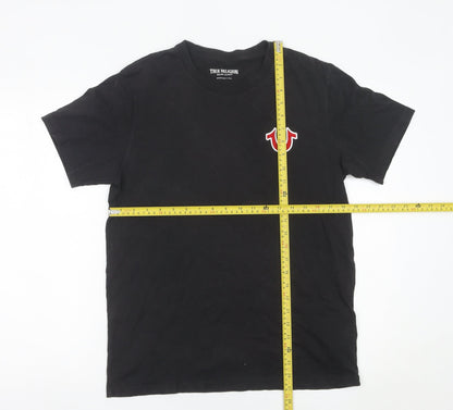 True Religion Men’s Black Medium Graphic Logo Music T-Shirt