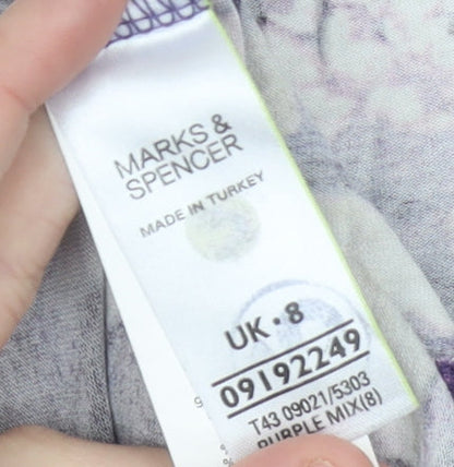 Womens UK Size 8 Marks and Spencer Multicoloured Tunic Blouse