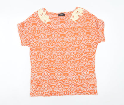 Womens UK Size L Klass Orange Basic T-Shirt