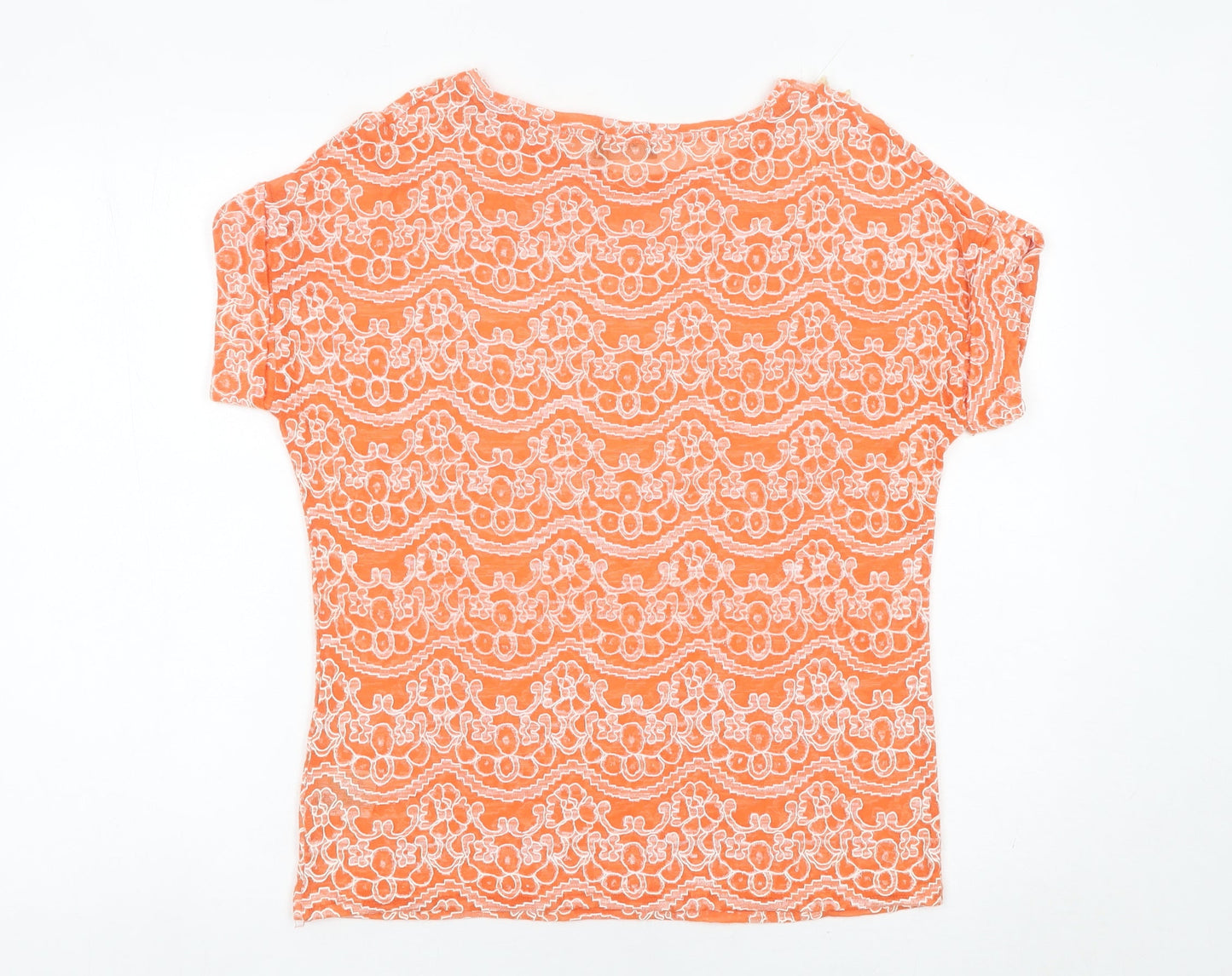 Womens UK Size L Klass Orange Basic T-Shirt