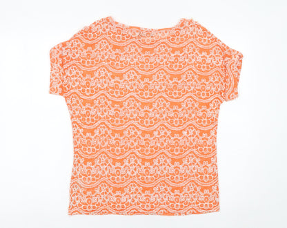 Womens UK Size L Klass Orange Basic T-Shirt