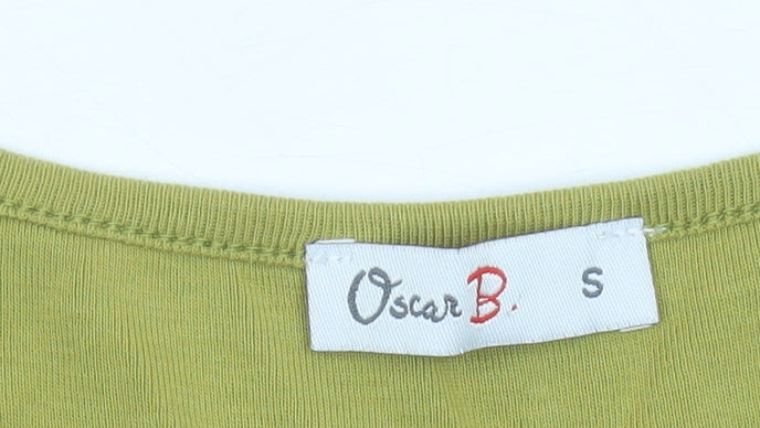 Oscar B. Women’s Green Cotton Tank Top Size S Square Neck