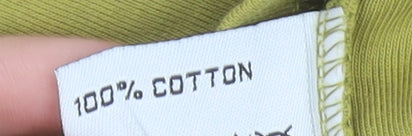 Oscar B. Women’s Green Cotton Tank Top Size S Square Neck