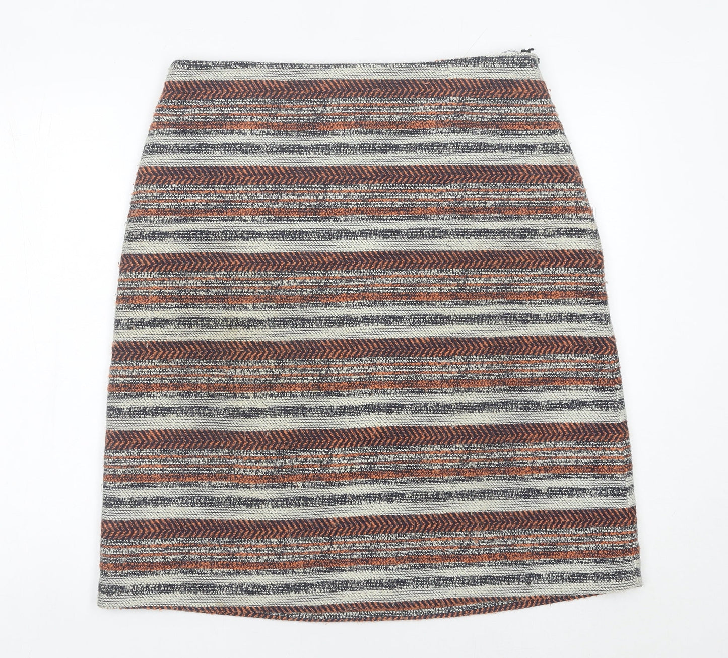 Bonmarché Women’s Multicoloured Striped Knee Length Pencil Skirt Size 14